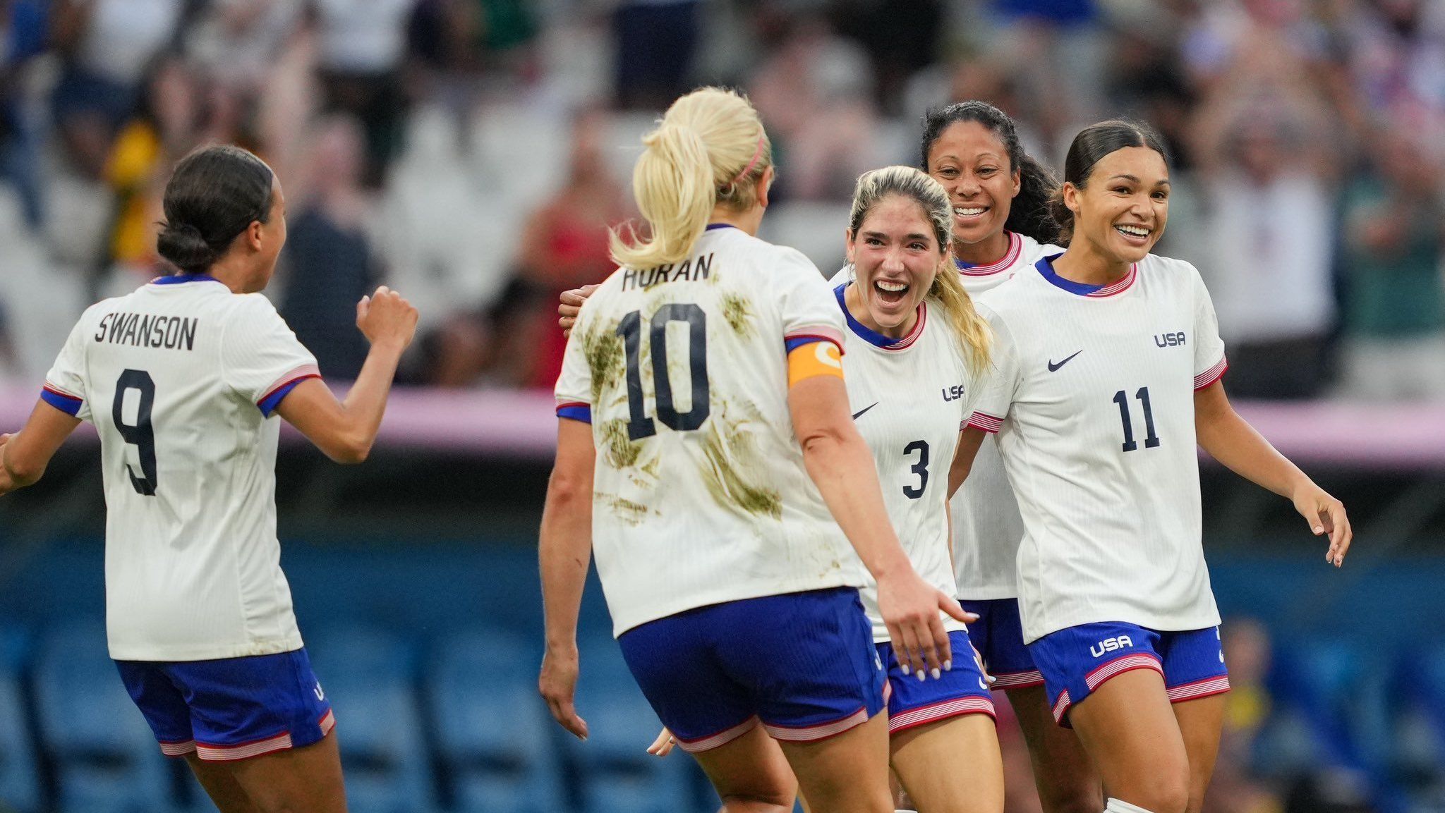 Equipe feminina dos Estados Unidos venceu a Austrália por 2 a 1