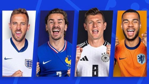 Inglaterra, França, Alemanha e Holanda são algumas das seleções nas quartas de final da Eurocopa