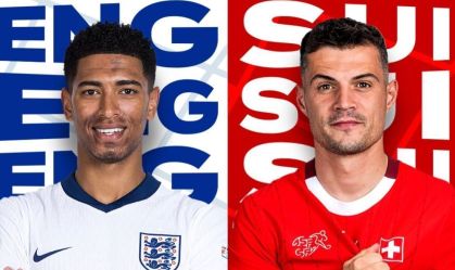 Inglaterra x Suíça: horário e onde assistir ao jogo da Eurocopa