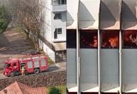 Incêndio atinge área do prédio da Receita Federal de Caxias do Sul (RS)