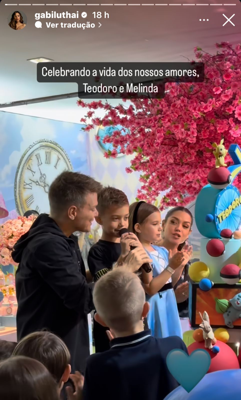Gabi Luthai compareceu a festa dos sobrinhos com a família / Instagram/Gabi Luthai