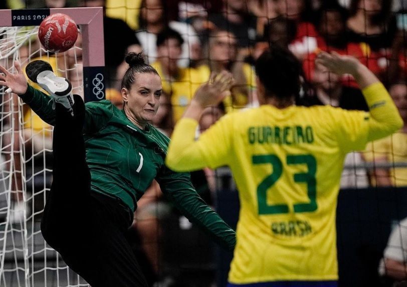 Gabriela Moreschi no jogo entre Brasil e Espanha