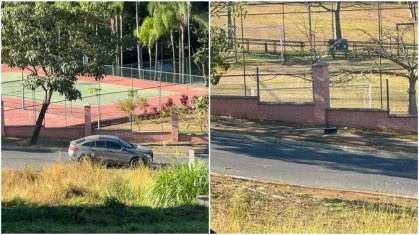 Vizinhos registraram momento em que Veron bateu o carro em condomínio da Grande BH