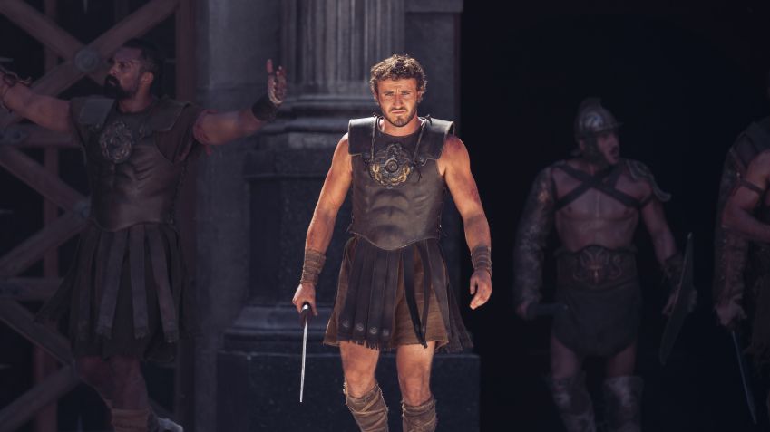 "Gladiador 2" é o primeiro filme de um grande estúdio de Paul Mescal • Divulgação/Paramount Pictures