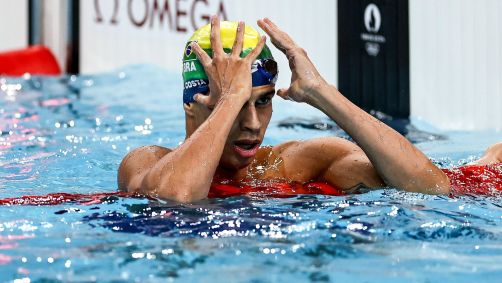 Guilherme "Cachorrão" Costa na final dos 400m livre masculino