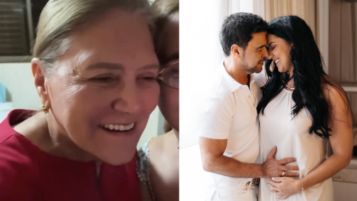 Helena Camargo recebeu a notícia sobre a gravidez da nora em uma chamada de vídeo com o casal