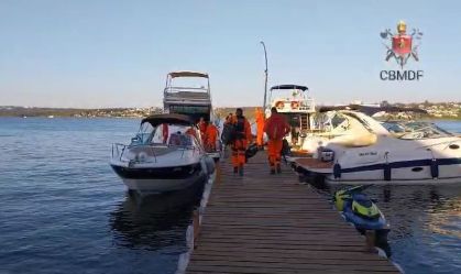 Idoso morre após cair de lancha desgovernada no Lago Paranoá, em Brasília