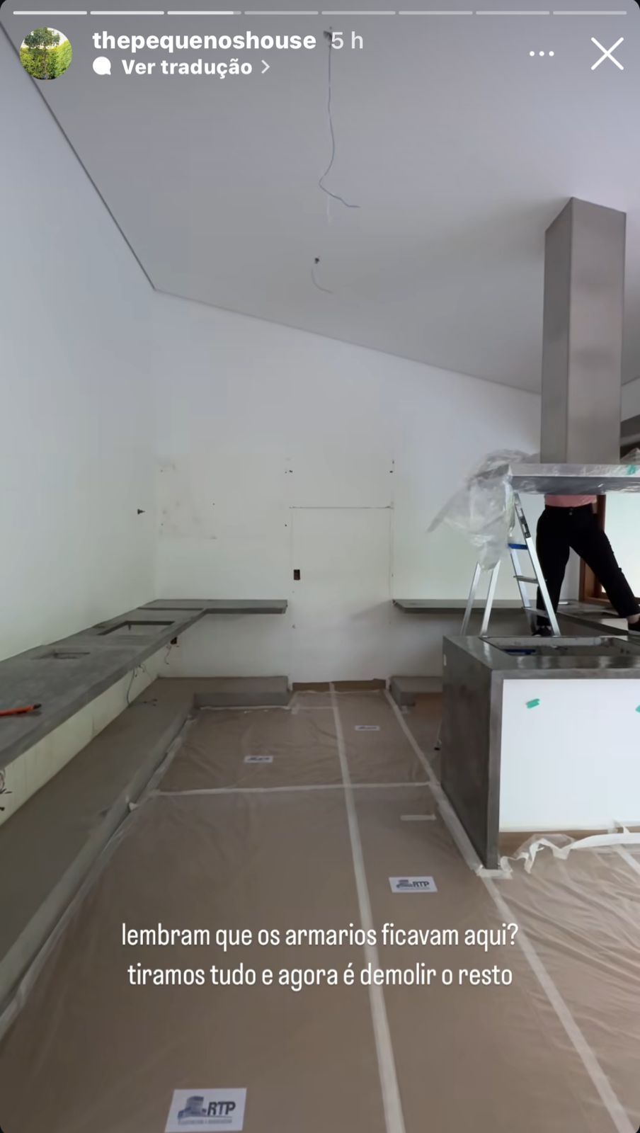 Reforma na cozinha da mansão já começou / Instagram/Isa Scherer