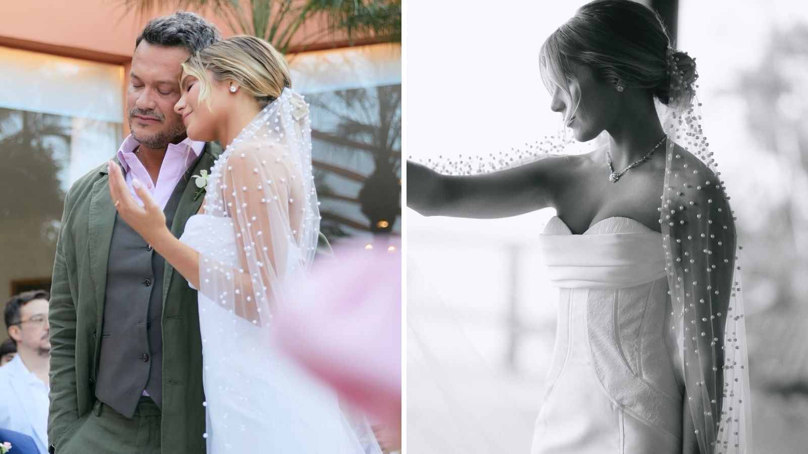 Isabella Santoni celebra primeiro mês de casamento com Henrique Blecher