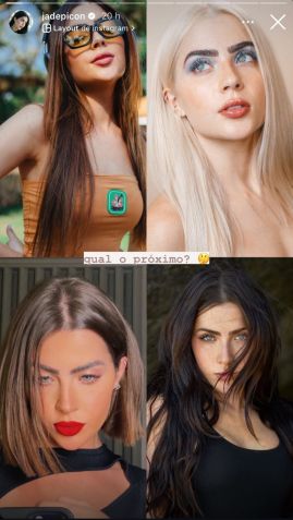Em suas redes sociais, Jade Picon relembrou outras transformações que já realizou nos fios / Instagram/Jade Picon