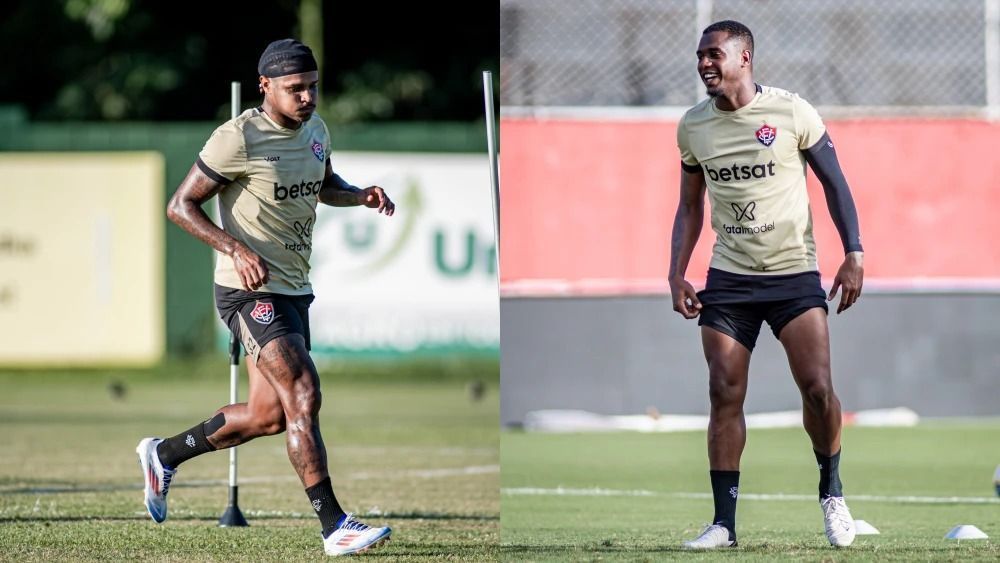 Rodrigo Andrade e Dudu, volantes do Vitória