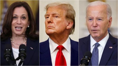Kamala Harris, Donald Trump e Joe Biden