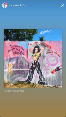 Katy Perry compartilhou post de grafite brasileiro em suas redes sociais / Instagram/Katy Perry