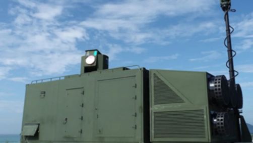 O sistema laser Block-I é mostrado em uma foto distribuída pela Administração do Programa de Aquisição de Defesa da Coreia do Sul.