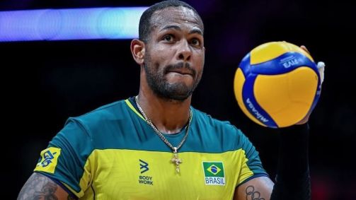 Leal, jogador da Seleção Brasileira Masculina de Vôlei