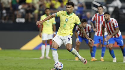 Lucas Paquetá na vitória por 4 a 1 do Brasil contra o Paraguai pela fase de grupos da Copa América