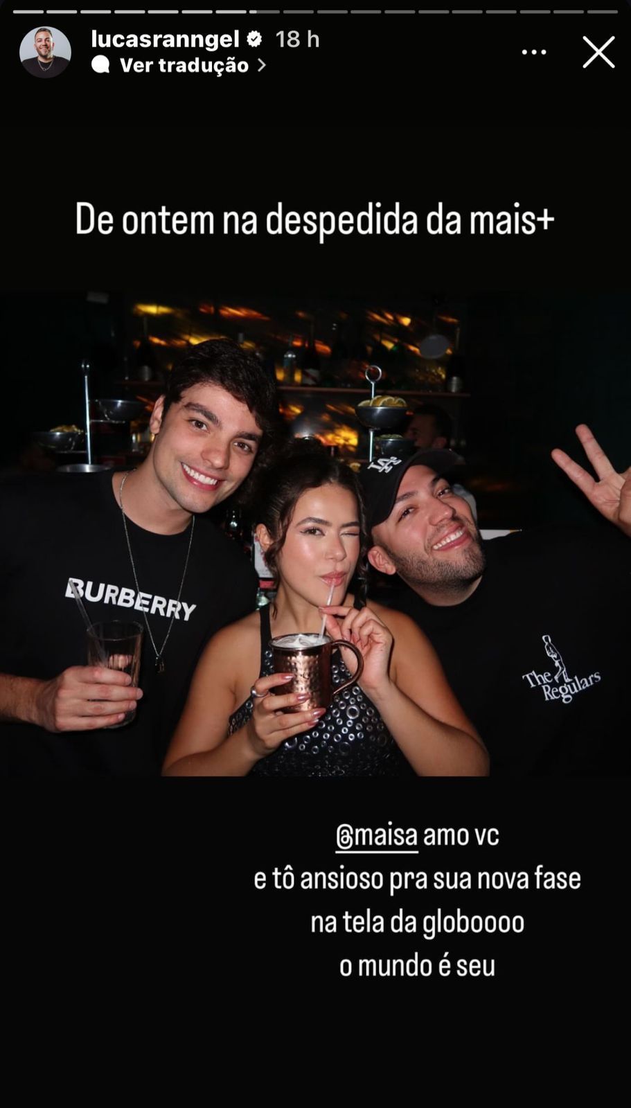 Youtuber Lucas Rangel desejou sucesso para Maisa / Instagram/Lucas Rangel