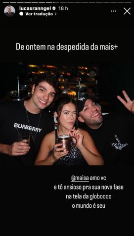 Youtuber Lucas Rangel desejou sucesso para Maisa / Instagram/Lucas Rangel