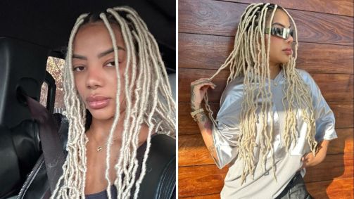 Ludmilla usa dreads longs e platinados