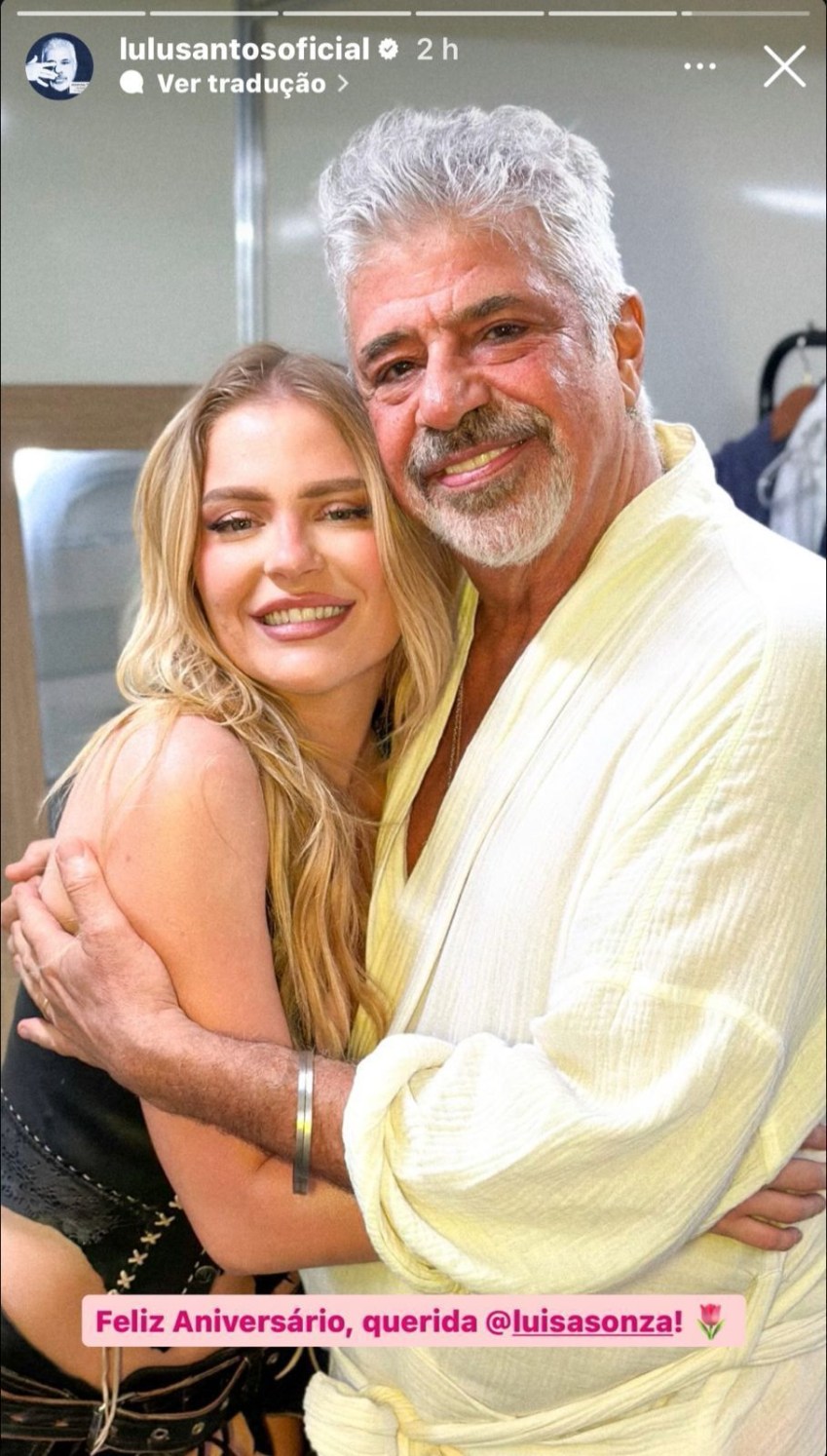 Lulu Santos publicou foto com Luísa Sonza em seu Story / Instagram/Lulu Santos