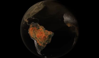 Imagens da Nasa mostram nuvem de gás poluente se movendo sobre a Terra