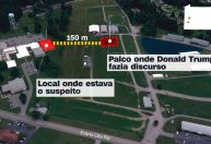 Autor de atentado estava a cerca de 150 metros de Trump, mostra análise da CNN
