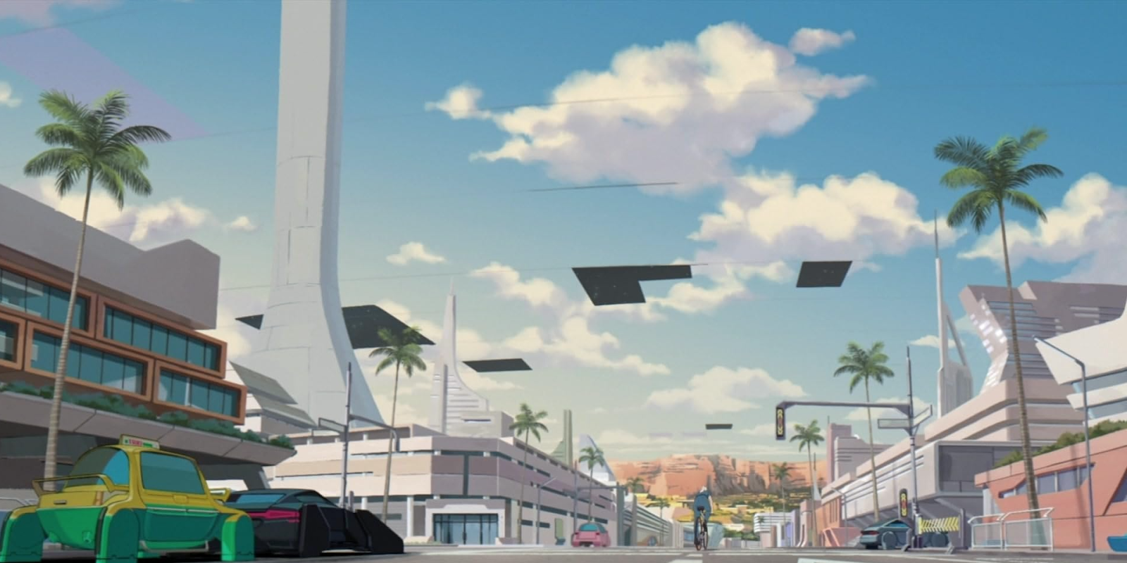 Imagem do céu de led do filme "Mars Express" / Reprodução