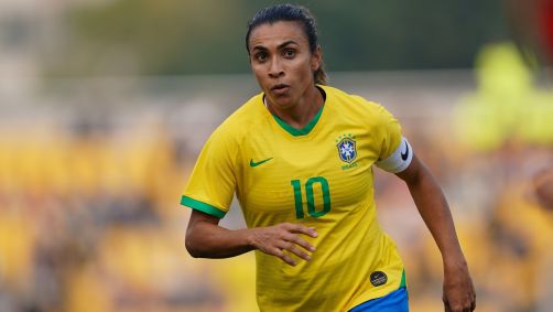 Marta em ação pela Seleção Brasileira