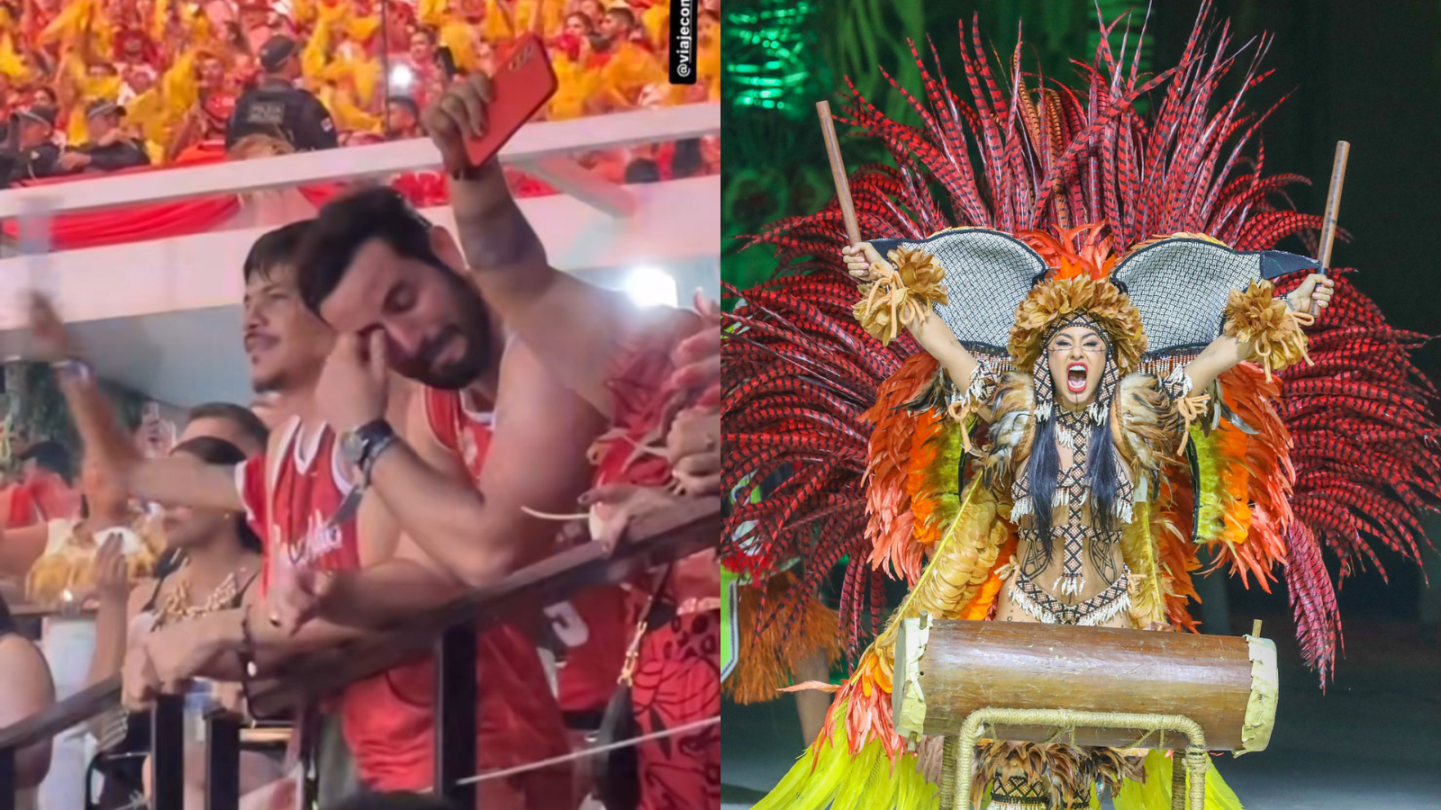 Matteus Amaral. do BBB 24, se emocionou assistindo à evolução de sua namorada e cunhã-poranga do Garantido Isabelle Nogueira