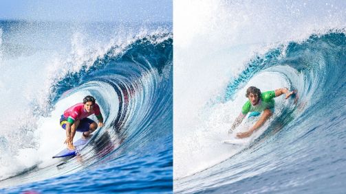 Gabriel Medina e João Chianca &quot;Chumbinho&quot; pegam tubos nos Jogos Olímpicos de Paris 2024