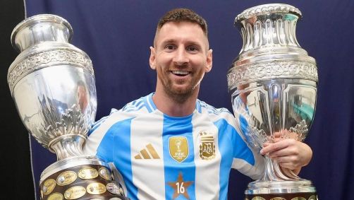 Messi foi campeão da Copa América em 2021 e 2024