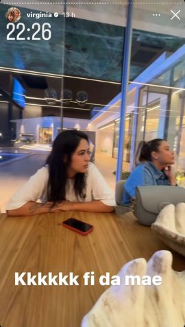 Monyque Isabella e a madrasta, Poliana Rocha, na mansão de Zé Felipe / Foto: Instagram/Virginia Fonseca