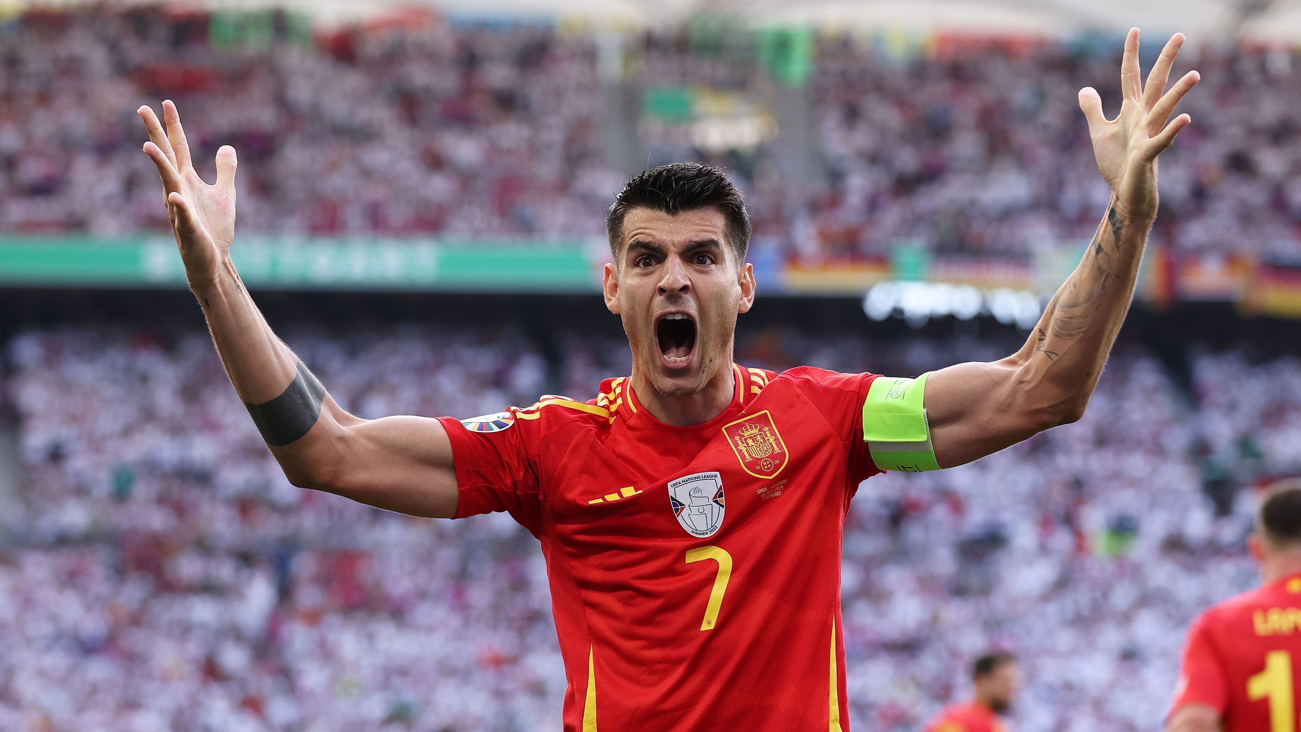Álvaro Morata é o capitão da Espanha na Eurocopa