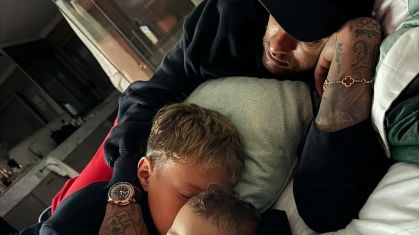 Neymar publicou foto com os filhos
