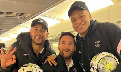Neymar e Mbappé parabenizam PSG por título da Champions League