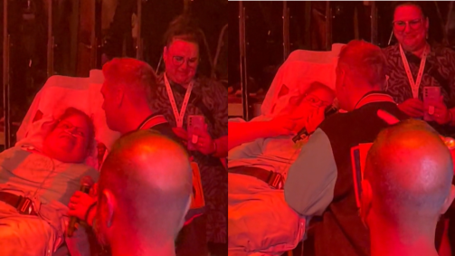 Ida ao show foi organizada pela Organização Não Governamental (ONG) Der Wünschewagen, que atende os desejos de pessoas em estado terminal