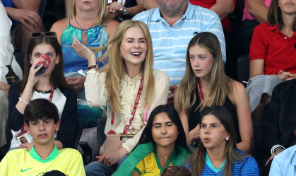Nicole Kidman prestigiou a final da ginástica artística da Olimpíada de Paris 2024