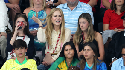 Nicole Kidman prestigiou a final da ginástica artística da Olimpíada de Paris 2024