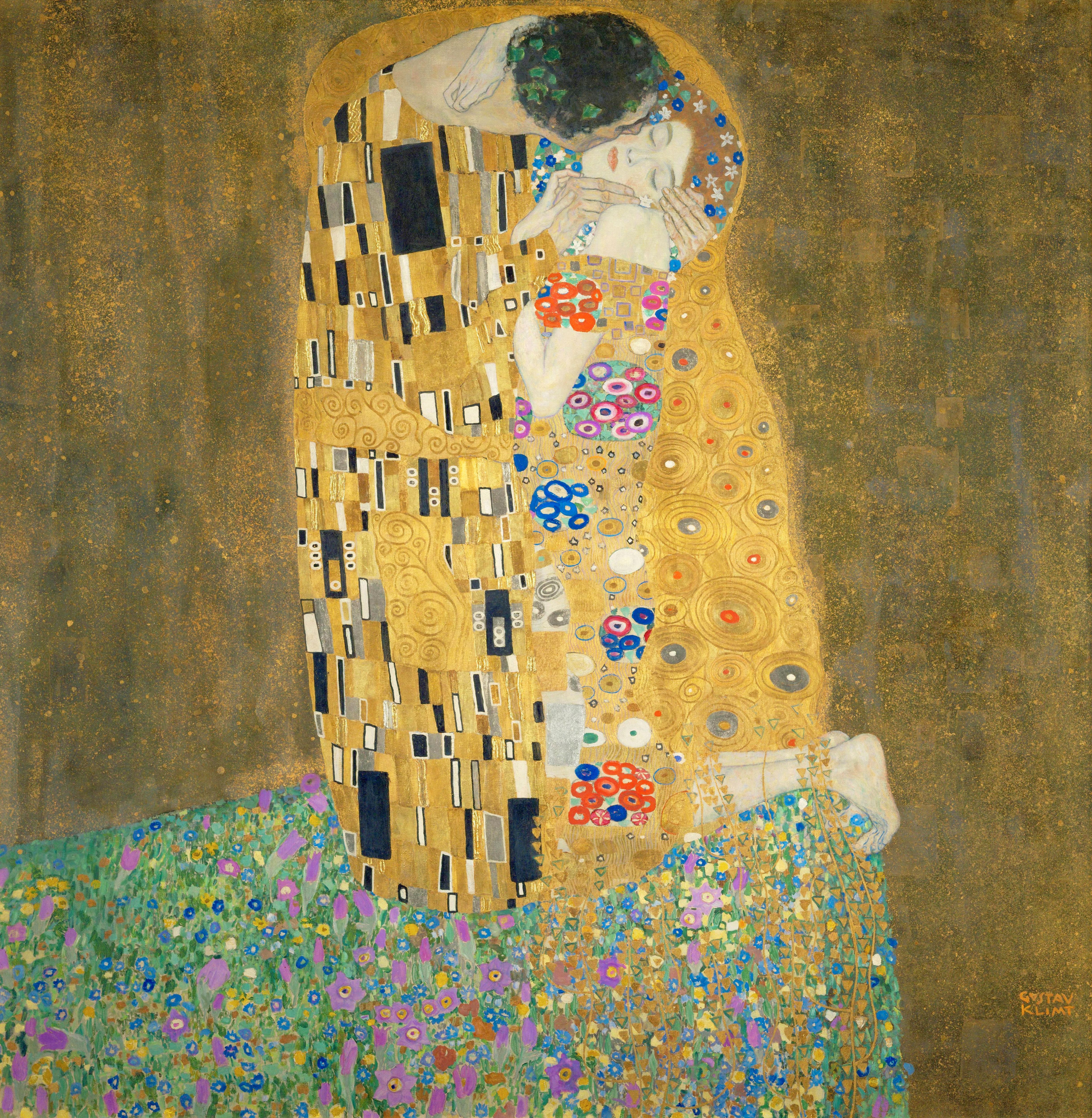 "O Beijo", do austríaco Gustav Klimt / GraphicaArtis/Getty Images