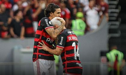 Pedro e Gabigol pelo Flamengo