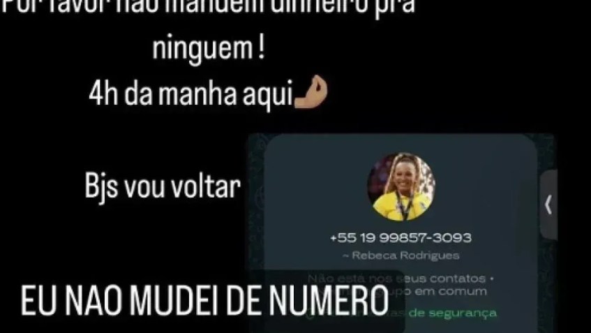 Rebeca alertou seguidores para um golpe sofrido na madrugada de Paris / Reprodução