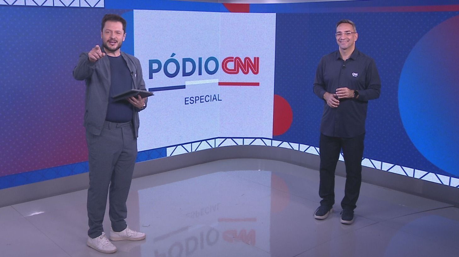 Renan Fiuza e Maurício Noriega apresentam o Pódio CNN Especial