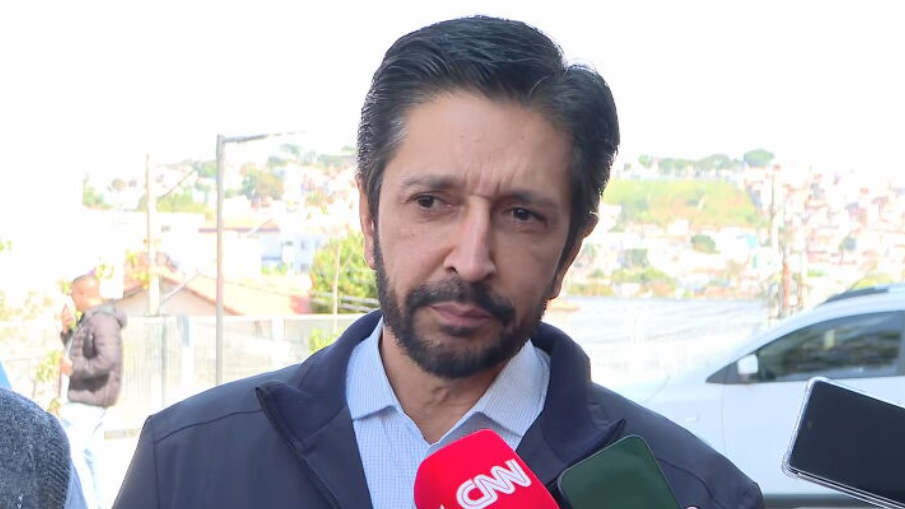 Ricardo Nunes durante agenda na capital paulista