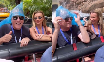 Roberto Justus divertiu a esposa, que definiu o momento como "o melhor" das férias