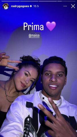 Jogador do Real Madri posou com Maisa / Instagram/Rodrygo Goes