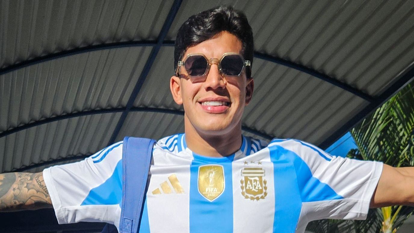 Lucas Romero chegou para treinar no Cruzeiro com a camisa da Argentina