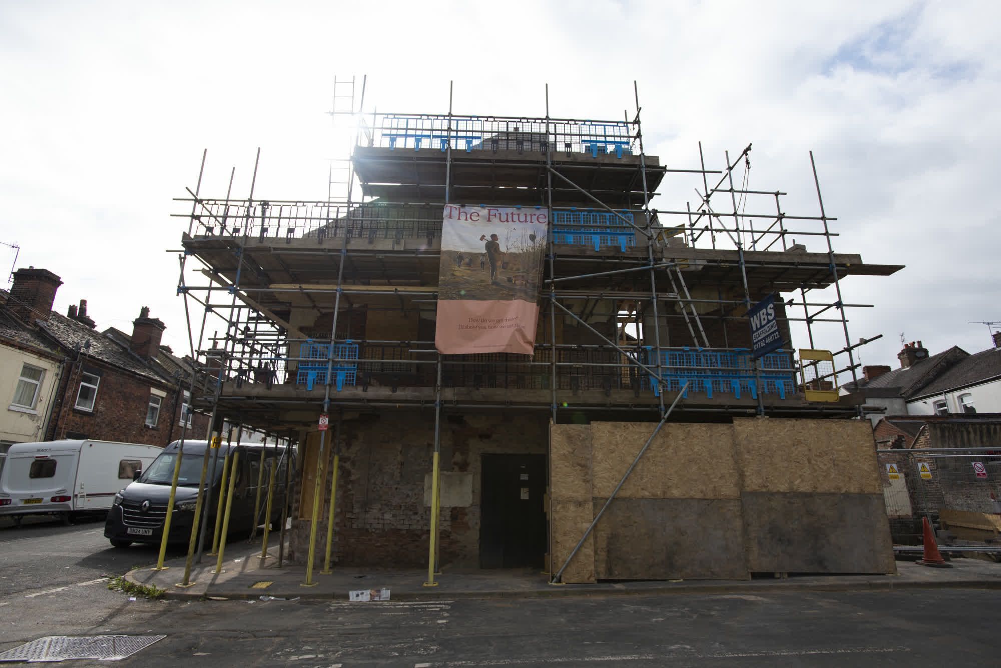 O conjunto habitacional da Portland Street, onde casas foram oferecidas por £ 1 em um programa de regeneração do conselho que atraiu atenção global / Sarah Tilotta/CNN