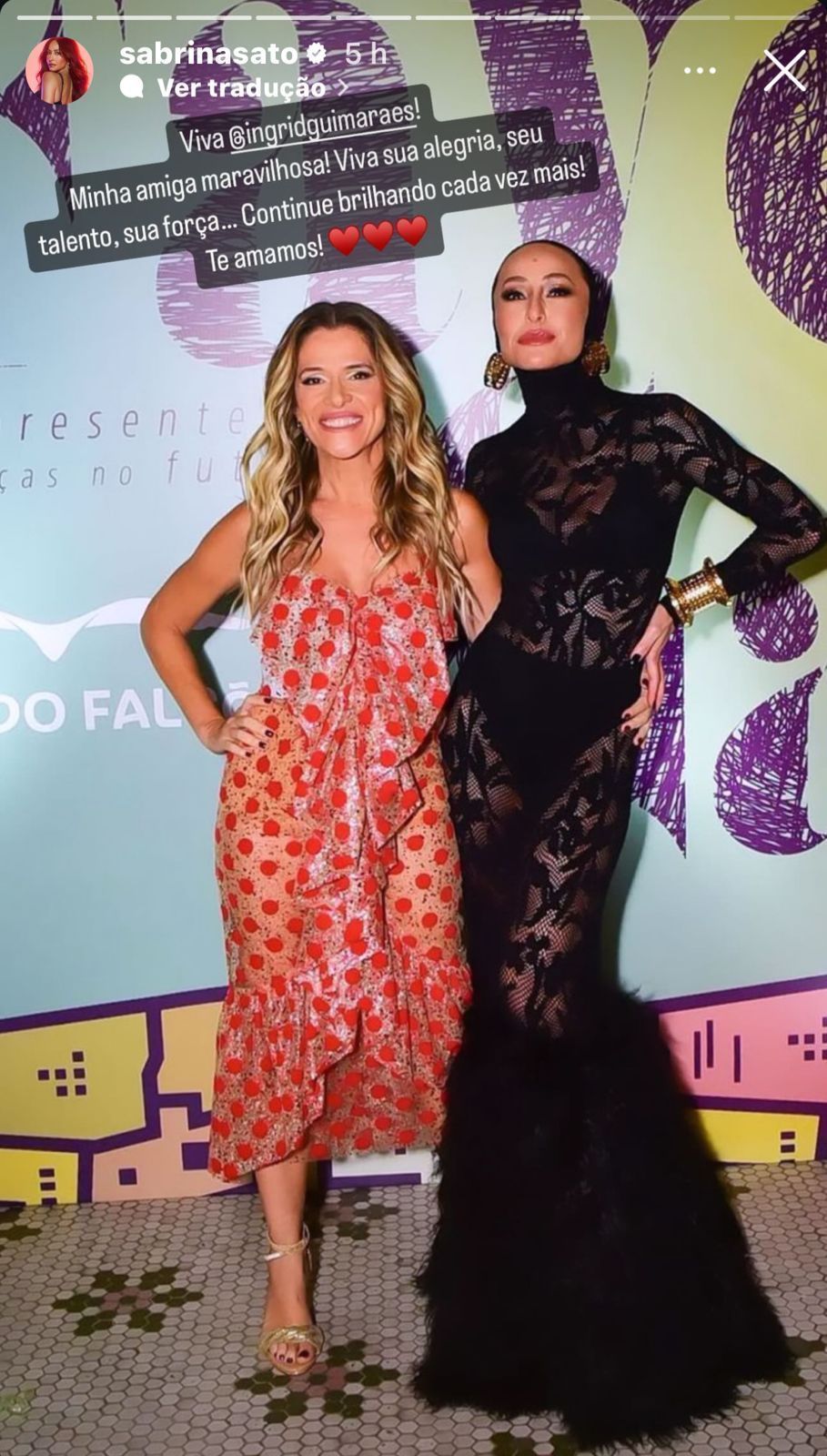 Sabrina Sato também homanegou Ingrid em seu Story / Instagram/Sabrina Sato