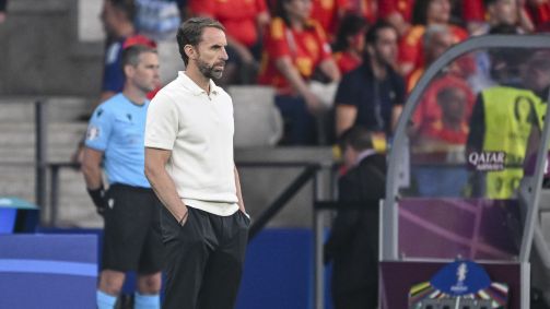 Gareth Southgate, técnico da Inglaterra, durante final da Eurocopa contra a Espanha