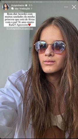 Ticiane Pinheiro compartilhou uma foto de sua filha, Rafaella Justus, nesta quarta-feira (3) / Instagram/Ticiane Pinheiro